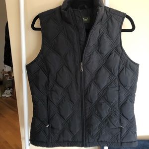 Eddie Bauer Quilted Vest S Black